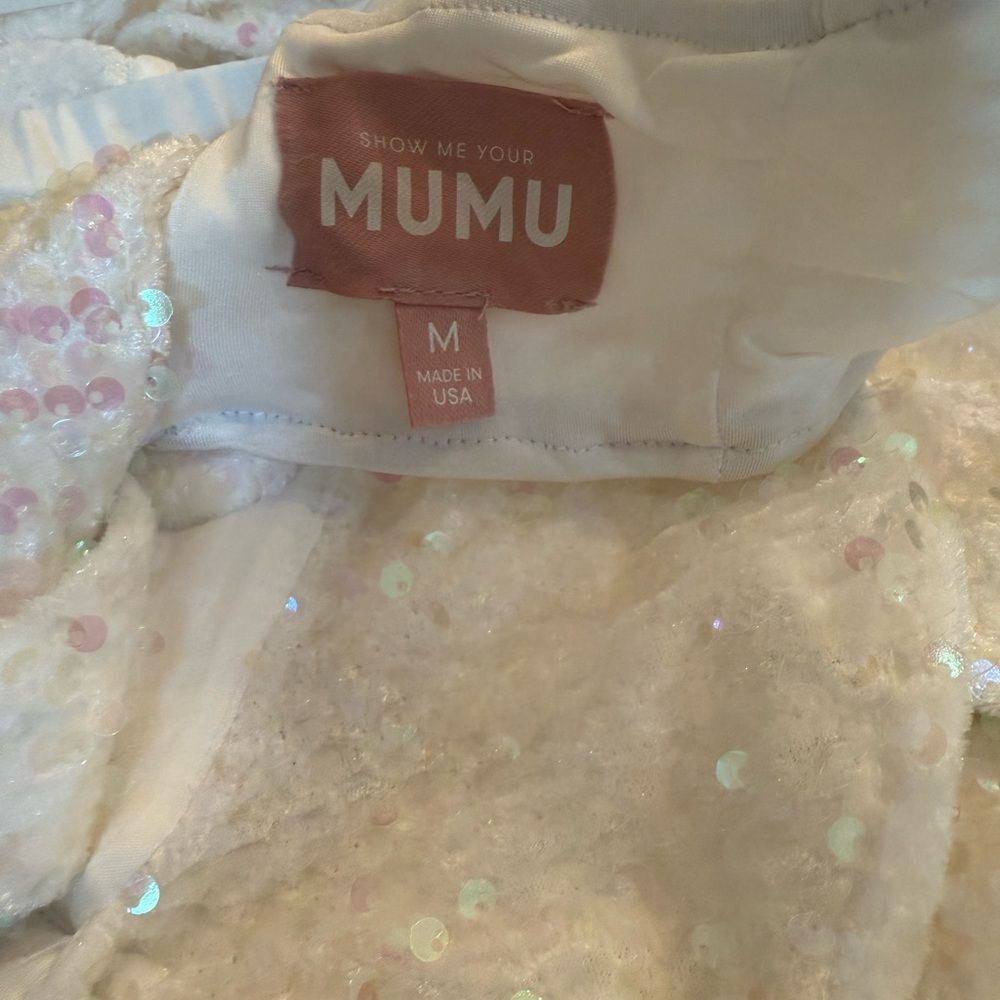 Show Me Your MuMu | Zoey Iridescent Sequin Mini Dress size Medium-D5 - Picture 6 of 7